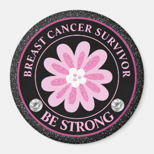 Aimant Fleur de sensibilisation au cancer du sein Surviva