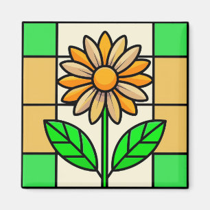Aimant Fleur de verre tendu