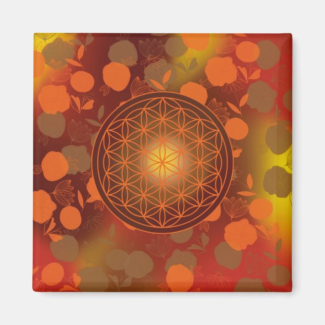 Aimant fleur de vie, chakra,zen,géométrie sacrée, (Devant)