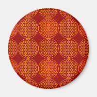 Fleur de vie - motif de timbre - orange rouge
