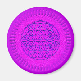 Aimant Fleur de vie - soleil - motif continu 3