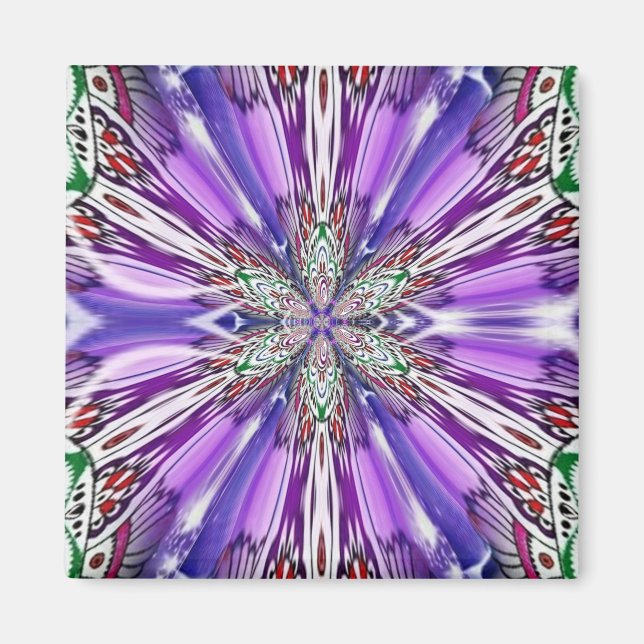 Aimant fleur de yin yang (Devant)