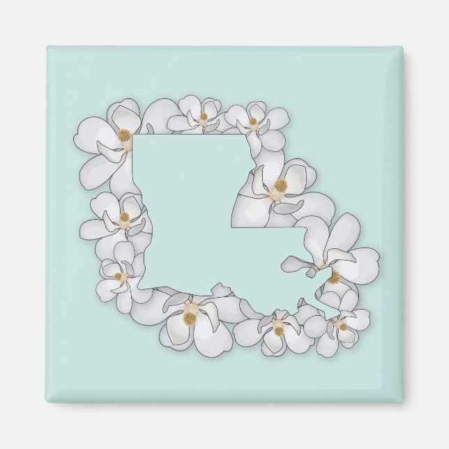 Aimant Fleur d'État Louisiane (Devant)