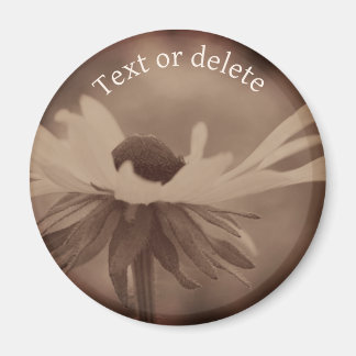 Aimant Fleur d'œil de Susan noir sépia personnalisée