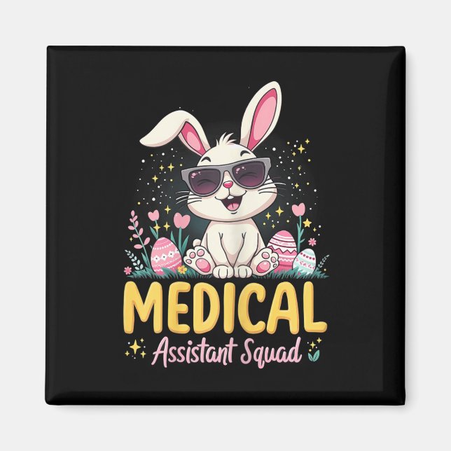 Aimant Fleur d'oreille de lapin Médicale rétro (Devant)