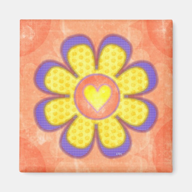 Aimant Fleur du coeur (Devant)
