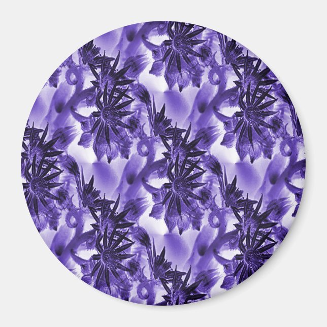 Aimant Fleur en violet... (Devant)