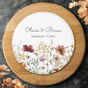 Aimant Fleur Florale Jolie Aquarelle Personnalisée
