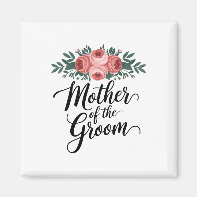 Aimant Fleur Mère Du Wedding shower Groom Maman De (Devant)