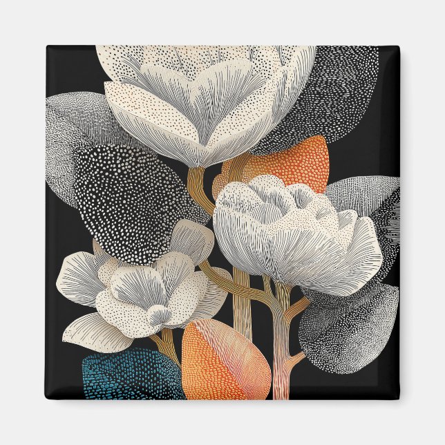 Aimant Fleur nocturne sur la planète rouge #4 (Devant)