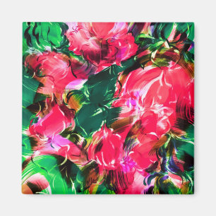 Aimant Fleur rose rose rose pâle du jardin printanier