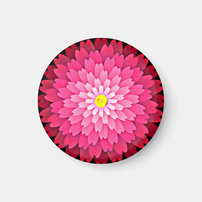 Aimant Fleur rouge (Devant)