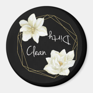 Aimant Fleur sale propre de magnolia de lave-vaisselle