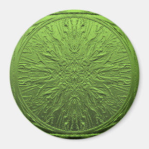 Aimant Fleur satin verte.....
