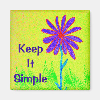 Aimant Fleur sauvage Gardez-La Simple