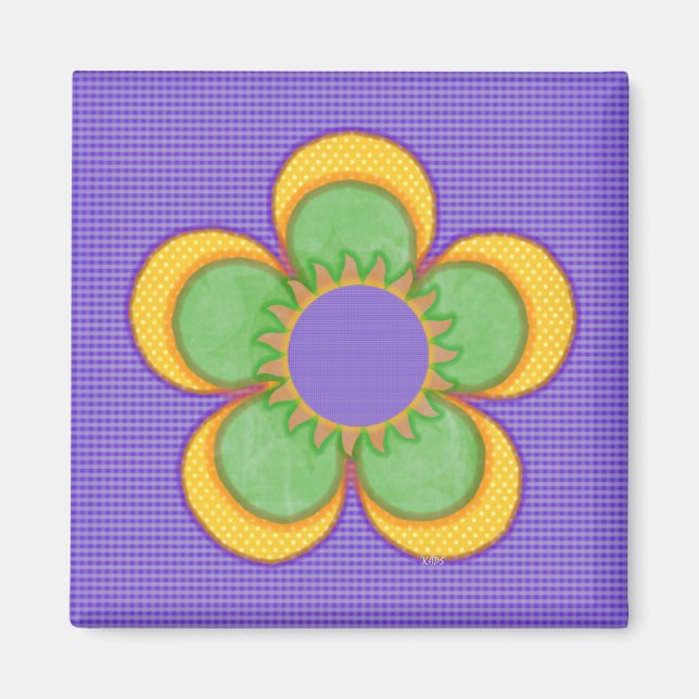 Aimant Fleur Sunburst (Devant)