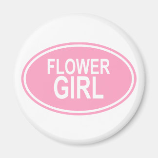 Aimant FleurFilleMariage rose ovale