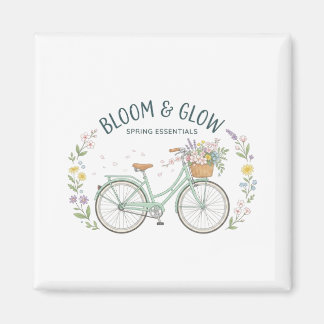 Aimant Fleurir & Briller Vélocipède Floral Vintage Esthét