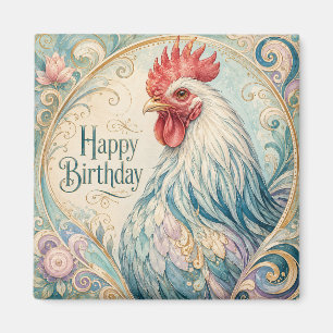 Aimant Fleurissement d'anniversaire du Coq Royal