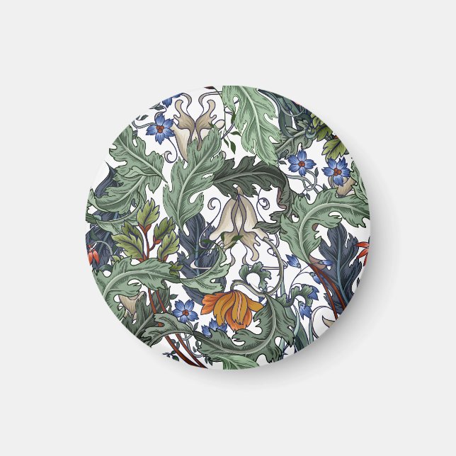 Aimant Fleurs, art déco, moderne, sans soudure. (Devant)