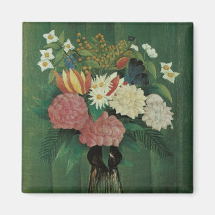 Aimant Fleurs avec Ivy par Henri Rousseau, Floral Vintage