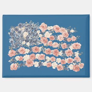 Aimant Fleurs Bleu Blanc Rouge