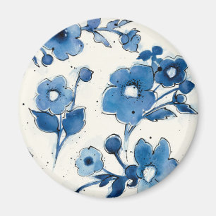 Aimant Fleurs bleues indépendantes