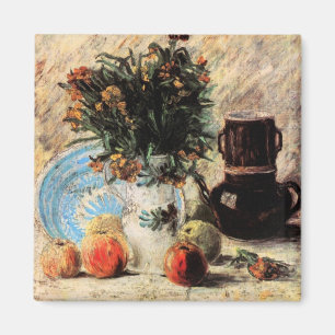 Aimant Fleurs, Cafetière et Fruits par Vincent van Gogh