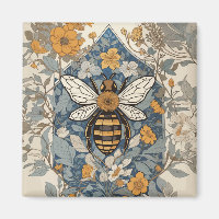 Fleurs d'abeilles vintages et sauvages