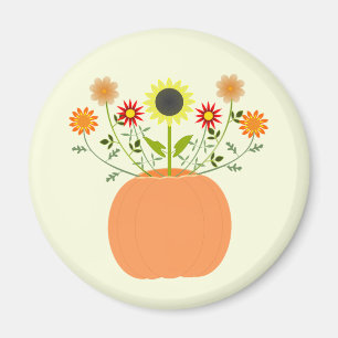 Aimant Fleurs d'action de grâce en Citrouille