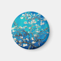 Fleurs d'amandier de Van Gogh turquoise vif