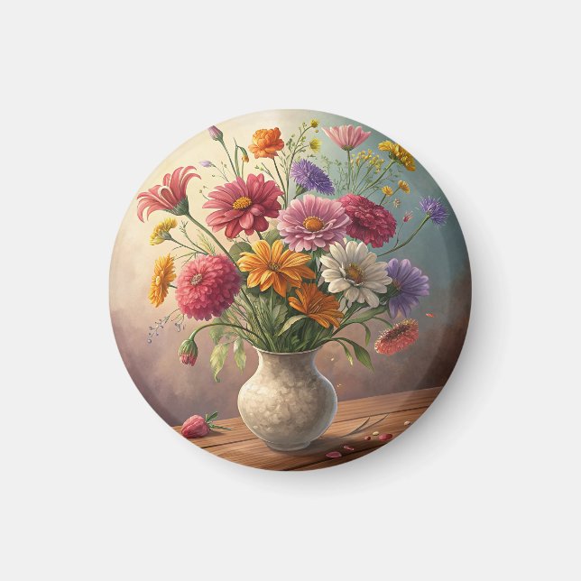 Aimant Fleurs dans le vase (Devant)