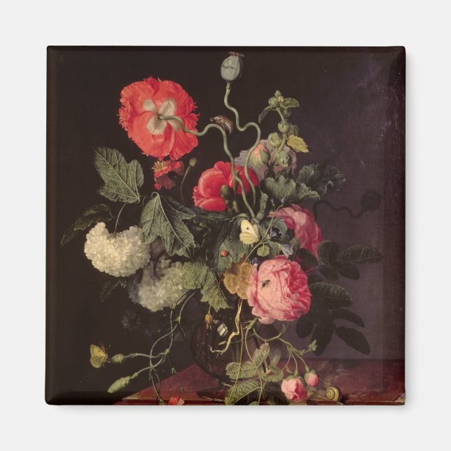 Aimant Fleurs dans un vase en verre, 1667 (Devant)