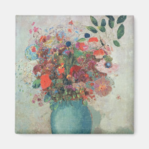 Aimant Fleurs dans un vase turquoise, vers 1912
