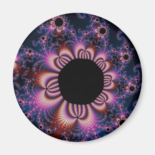 Aimant Fleurs de cactus - Fractal (Devant)