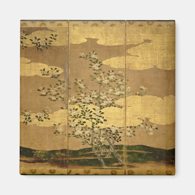 Aimant Fleurs de Camellias (Devant)