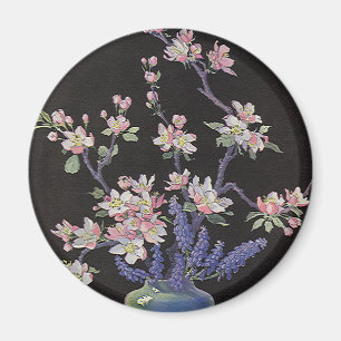 Aimant Fleurs de cerisier florales vintage dans un vase