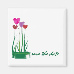 Aimant Fleurs de coeur !