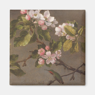 Aimant Fleurs de colibri et de pomme