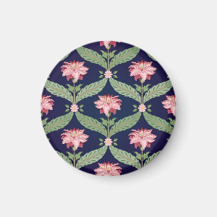 Aimant Fleurs de Fantaisie : Motifs Indiens Sombres