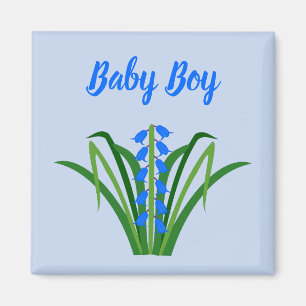 Aimant Fleurs de Jacinthe Baby Boy Printemps Personnalisé