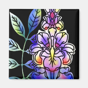Aimant Fleurs de néon