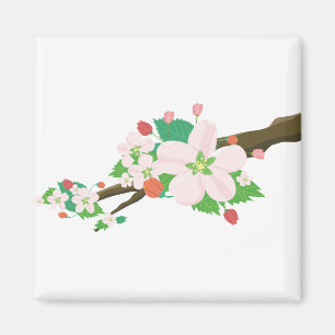 Aimant Fleurs de pomme Nature Fruit Arbre Printemps