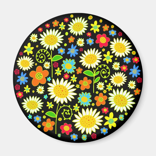 Aimant Fleurs de printemps (Devant)