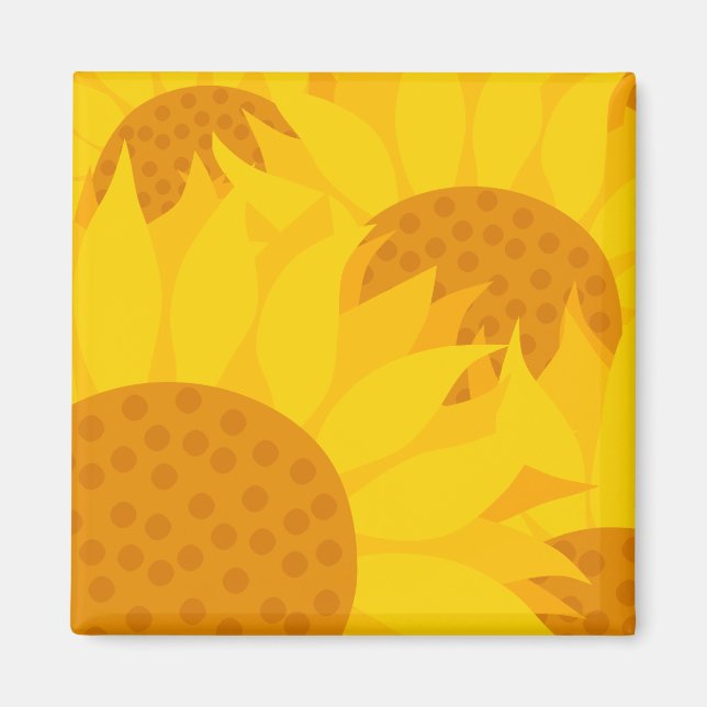 Aimant Fleurs de soleil (Devant)