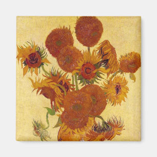 Aimant Fleurs de soleil dans un vase (F454) Van Gogh Art