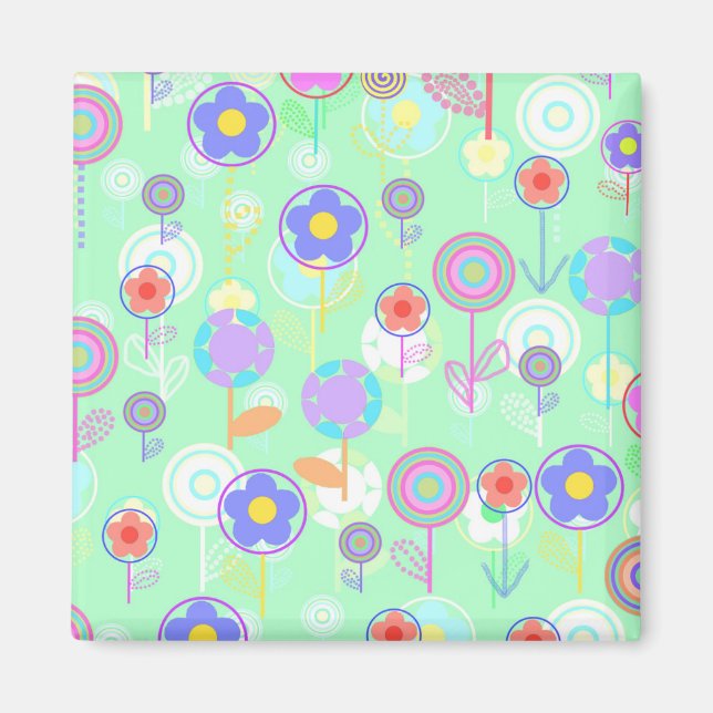 Aimant Fleurs de supercalque (Devant)