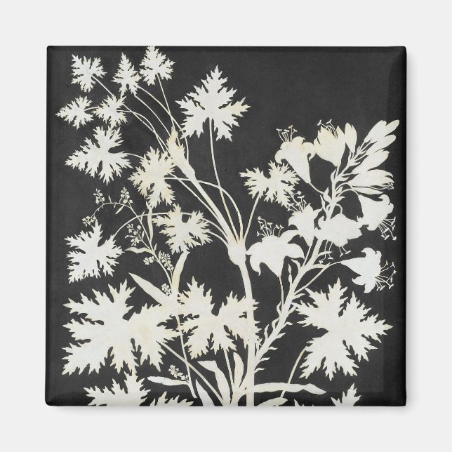 Aimant Fleurs en silhouette (Devant)