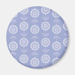 Aimant Fleurs florales violettes d'art motif Abstrait