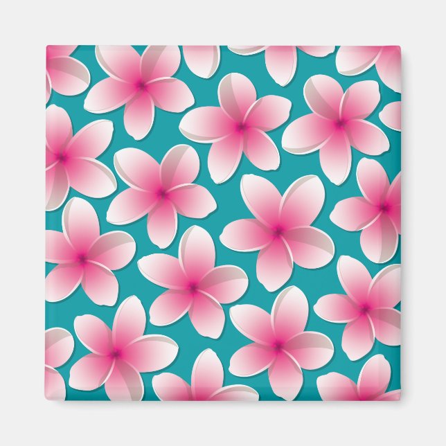 Aimant Fleurs frangipani/Plumeria (Devant)